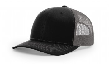 Richardson Mesh Back Cap - Black/Charcoal